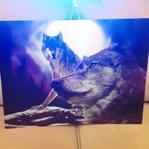 3-D Image of Wolves